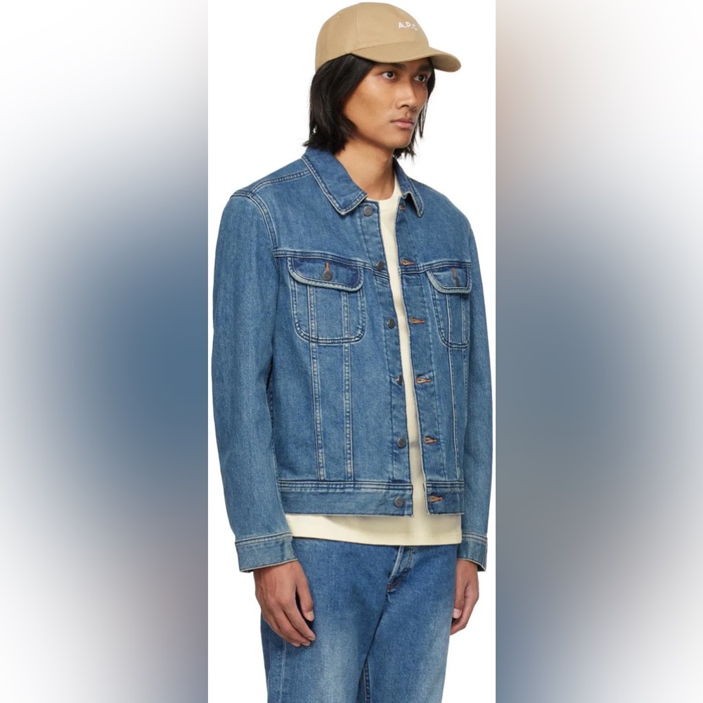 A.P.C. Washed Stretch New Denim Jacket - Picture 2 of 9